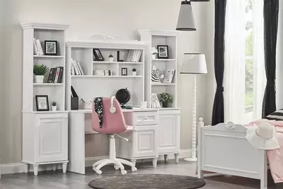 Настольный модуль Almila "Lora Study" 121.5 х 30.3 х 98.2 см (Турция) Белый Магазин турецкой детской мебели "ALMILA"
