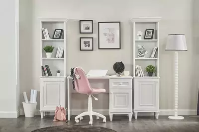 Kitob javoni Almila "Lora" 53,5 x 36,8 x 185,5 sm (Turkiya) Oq