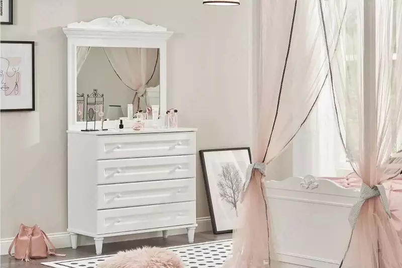 Комод  Almila "Lora" 91.8 х 62 х 78 см (Турция) Белый - по запросу