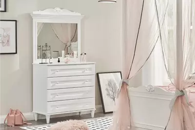 Зеркало для комода Almila "Lora" 98.3 х 8.1 х 90.3 см (Турция) Белое - Цена по запросу