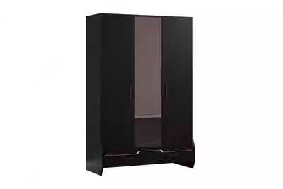 Трехдверный зеркальный шкаф Almila "Roox Raven" (Турция) Черный