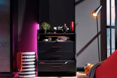 Комод Almila "Roox Raven" 76.4 х 50.8 х 90.5 см (Турция) Черный