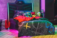 Ko'rpa-to'shak (ko'rpa-to'shak va yostiq jild) Almila "Roox Raven" 160 x 220 sm (Turkiya) Qora/Qizil - по запросу