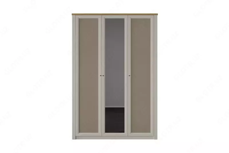 Трехдверный зеркальный шкаф Almila "Corso" (Турция) Бежевый/Белый - по запросу