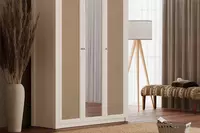 Трехдверный зеркальный шкаф Almila "Corso" (Турция) Бежевый/Белый Магазин турецкой детской мебели "ALMILA"