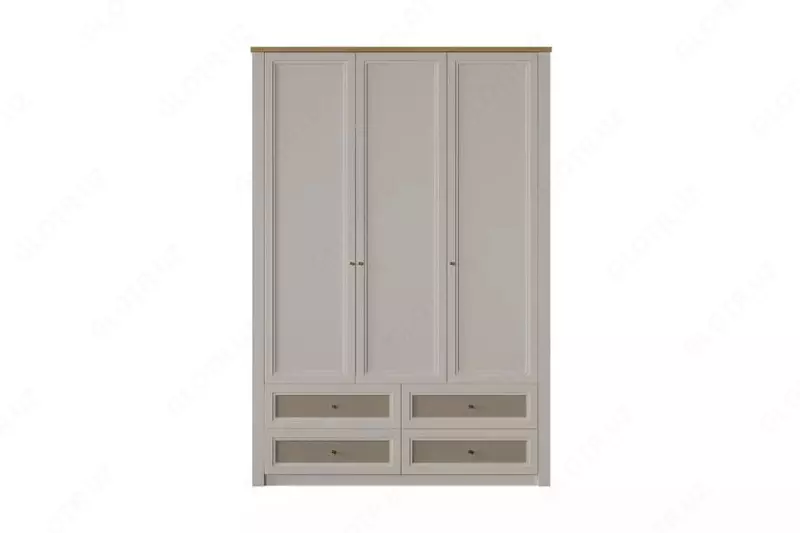 Трехдверный шкаф с выдвижными ящиками Almila "Corso" (Турция) Бежевый/Белый - по запросу