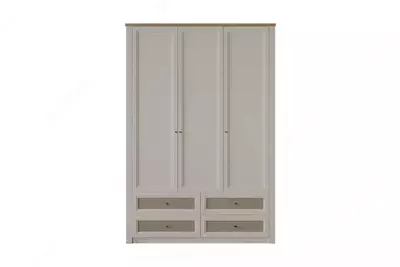 Трехдверный шкаф с выдвижными ящиками Almila "Corso" (Турция) Бежевый/Белый - Цена по запросу