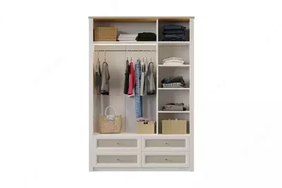 Трехдверный шкаф с выдвижными ящиками Almila "Corso" (Турция) Бежевый/Белый Магазин турецкой детской мебели "ALMILA"