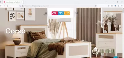 Трехдверный шкаф с выдвижными ящиками Almila "Corso" (Турция) Бежевый/Белый