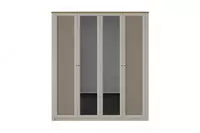 Четырехдверный зеркальный шкаф Almila "Corso" (Турция) Бежевый/Белый - по запросу