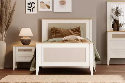 Подростковая кровать Almila "Corso Karyola" 100 х 200 см (Турция) Белая/Бежевая Магазин турецкой детской мебели "ALMILA"