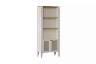 Книжный шкаф Almila "Corso" 73.9 х 36.1 х 180 см (Турция) Белый/Бежевый