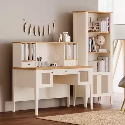Книжный шкаф Almila "Corso" 73.9 х 36.1 х 180 см (Турция) Белый/Бежевый