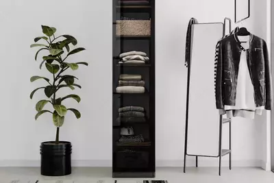 стеклянный) Almila "Arwen" 45 х 55 х 213.5 см (Турция) Черный дуб