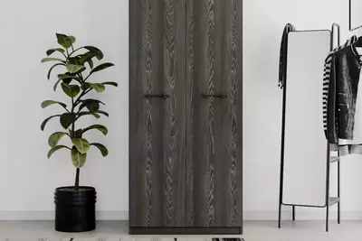 Глухая дверь для 2-х дверного шкафа Almila "Arwen" 44.7(х2) х 3.4 х 207 см (Турция) Черный дуб - Цена по запросу