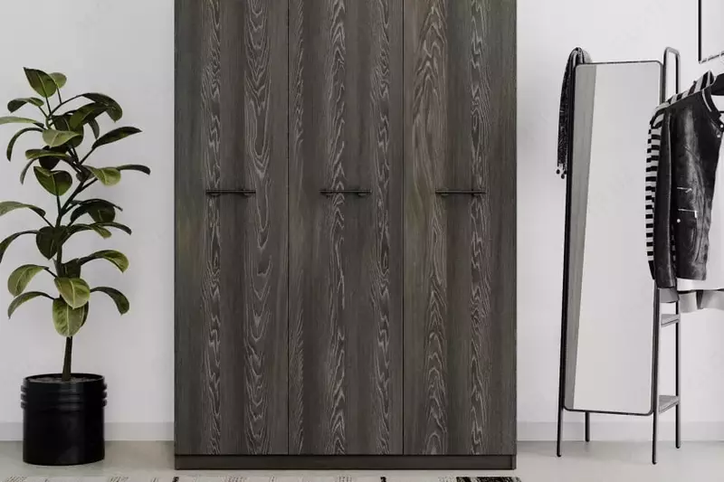 Глухая дверь для 3-х дверного шкафа Almila "Arwen" 44.7(х3) х 3.4 х 207 см (Турция) Черный дуб - по запросу