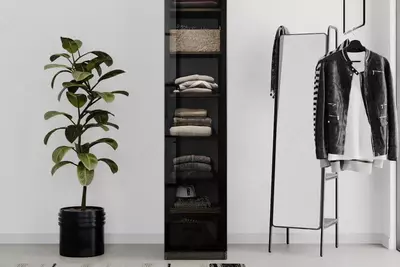 Стеклянная дверь для однодверного шкафа Almila "Arwen" 44.7 х 1.8 х 207 см (Турция) Черная