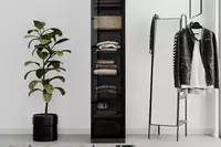 Стеклянная дверь для однодверного шкафа Almila "Arwen" 44.7 х 1.8 х 207 см (Турция) Черная - по запросу