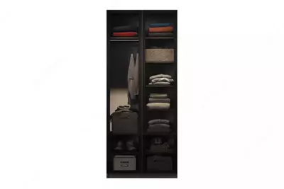 2 eshikli shkaf uchun shisha eshik Almila "Arwen" 44,7(x2) x 1,8 x 207 sm (Turkiya) Qora