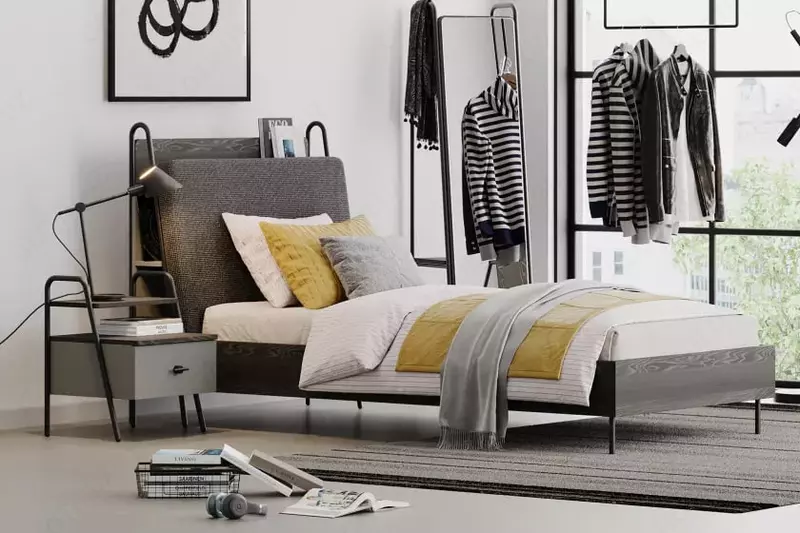 O'smirlar uchun to'shak Almila "Arwen Karyola" 120 x 200 sm (Turkiya) Qora eman Chakana savdo