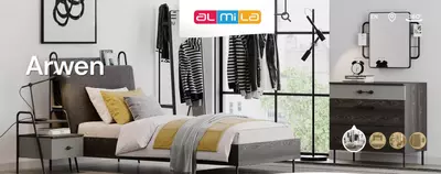 Прикроватная тумбочка Almila "Arwen" 50 х 46.5 х 61.5 см (Турция) Серая