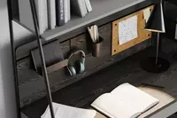 Письменный стол с верхним модулем Almila "Arwen" 124.1 х 60.1 х 171 см (Турция) Черный дуб/серый Только в розницу