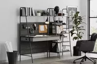 по запросу Книжный шкаф (открытый) Almila "Arwen" 70 х 45.5 х 171 см (Турция) Черный дуб/серый