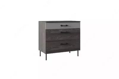 Комод (низкий) Almila "Arwen" 90 х 48.8 х 86.5 см (Турция) Черный дуб/серый