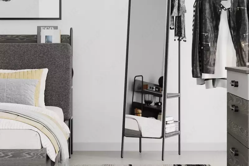 Напольное зеркало в полный рост Almila "Arwen" 42.1 х 43.3 х 171 (Турция) Черный металл - по запросу