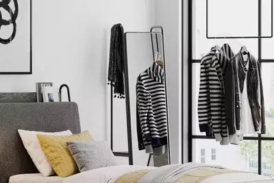 Напольное зеркало в полный рост Almila "Arwen" 42.1 х 43.3 х 171 (Турция) Черный металл