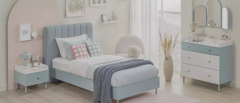 O'smirlar uchun mebel to'plami Almila "Laila" (Turkiya) Oq/Moviy - по запросу