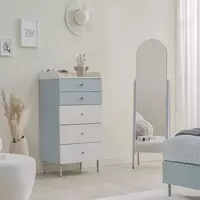 O'smirlar uchun mebel to'plami Almila "Laila" (Turkiya) Oq/Moviy Bolalar mebellari modul to'plamlari