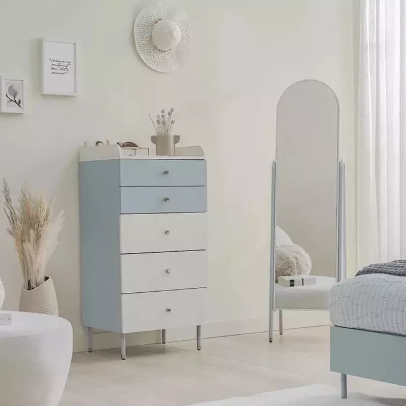 O'smirlar uchun mebel to'plami Almila "Laila" (Turkiya) Oq/Moviy Bolalar mebellari modul to'plamlari