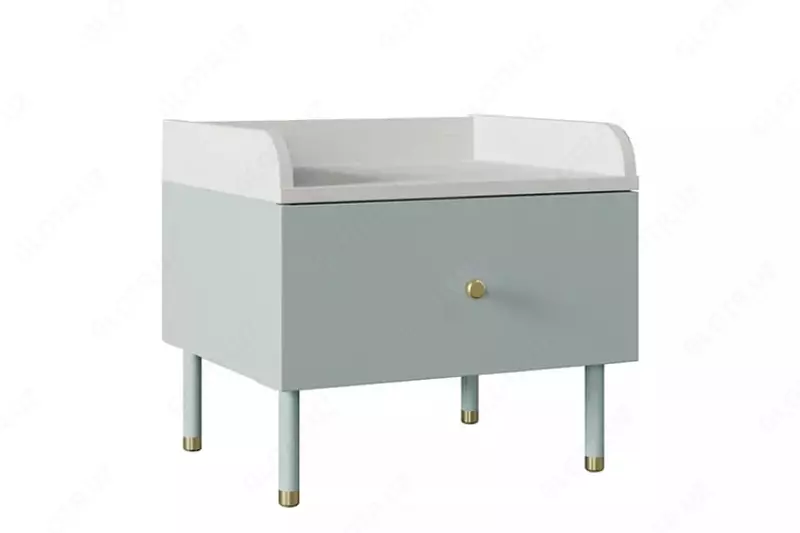 Прикроватная тумбочка Almila "Laila" 50 х 43.8 х 45.7 см (Турция) Голубая/Белая