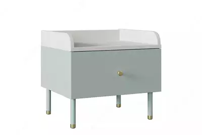 Прикроватная тумбочка Almila "Laila" 50 х 43.8 х 45.7 см (Турция) Голубая/Белая