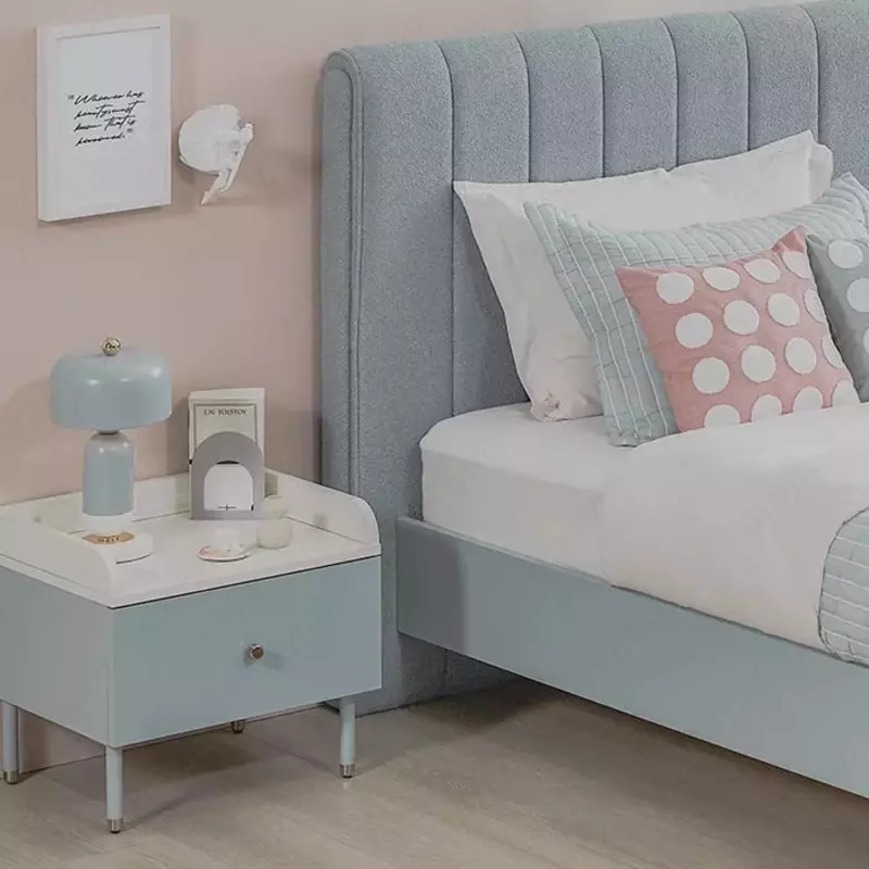 Прикроватная тумбочка Almila "Laila" 50 х 43.8 х 45.7 см (Турция) Голубая/Белая Магазин турецкой детской мебели "ALMILA"