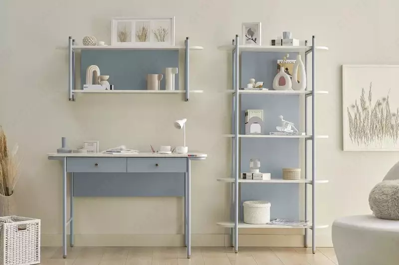 Подвесной настольный модуль Almila "Laila" 120 х 28.2 х 51.8 см (Турция) Голубой/Белый Магазин турецкой детской мебели "ALMILA"