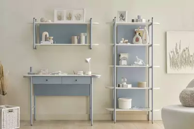 Подвесной настольный модуль Almila "Laila" 120 х 28.2 х 51.8 см (Турция) Голубой/Белый