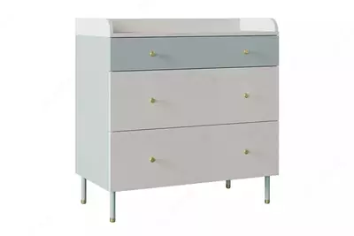 Комод (низкий) Almila "Laila" 90 х 48.8 х 93.2 см (Турция) Голубой/Белый