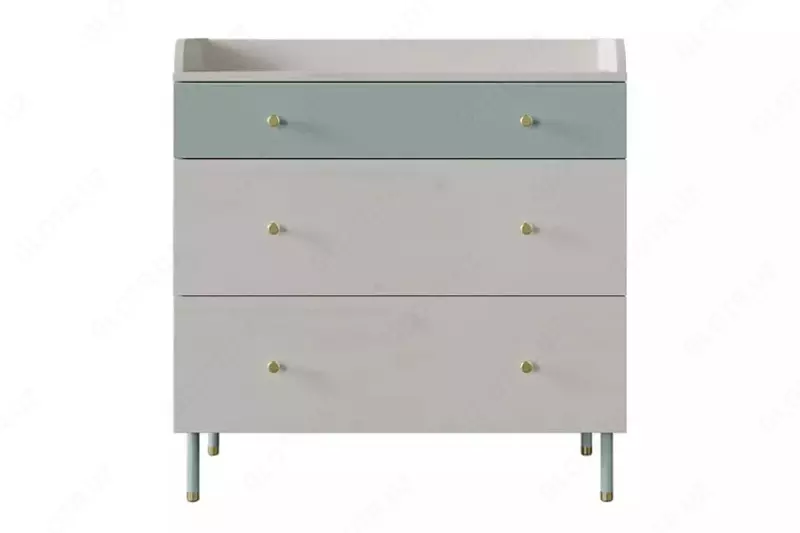 Комод (низкий) Almila "Laila" 90 х 48.8 х 93.2 см (Турция) Голубой/Белый - по запросу