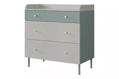 Комод (низкий) Almila "Laila" 90 х 48.8 х 93.2 см (Турция) Голубой/Белый