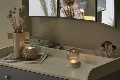 Комод (низкий) Almila "Laila" 90 х 48.8 х 93.2 см (Турция) Голубой/Белый