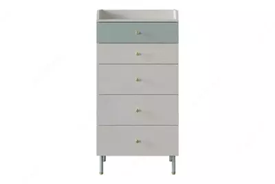 Комод (высокий) Almila "Laila" 60 х 45.3 х 120.9 см (Турция) Голубой/Белый