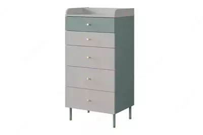 Комод (высокий) Almila "Laila" 60 х 45.3 х 120.9 см (Турция) Голубой/Белый