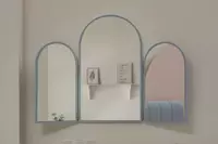 Зеркало-книжка для комода  Almila "Laila" 85.8 х 2.2 х 60 см (Турция) Голубое Только в розницу