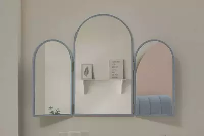 Зеркало-книжка для комода  Almila "Laila" 85.8 х 2.2 х 60 см (Турция) Голубое