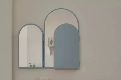 Зеркало-книжка для комода  Almila "Laila" 85.8 х 2.2 х 60 см (Турция) Голубое