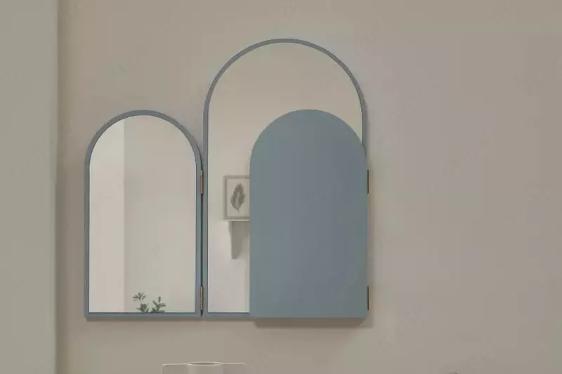 Зеркало-книжка для комода  Almila "Laila" 85.8 х 2.2 х 60 см (Турция) Голубое Магазин турецкой детской мебели "ALMILA"