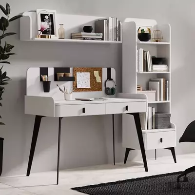 Комплект подростковой мебели Almila "Vena" (Турция) Белый/Черный