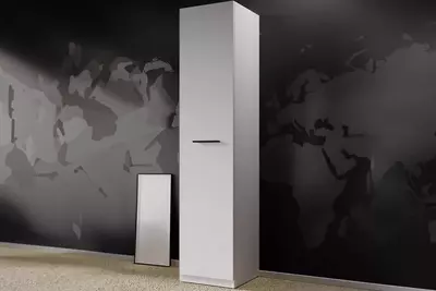 Однодверный модульный Шкаф (глухой, стеклянный) Almila "Vena" 45 х 55 х 213.5 см (Турция) Белый